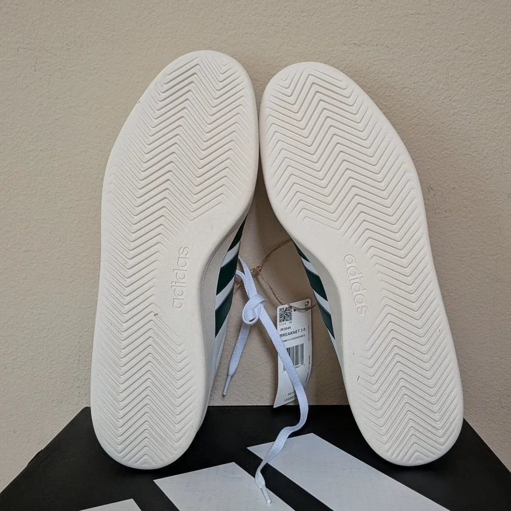 New Adidas Men's Breaknet 3.0 Sneakers Shoes White Green Size 12 - Picture 5 of 5